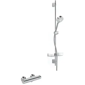 Hansa - Micra - Set de douche avec thermostat, 3 jets, chrome 48150171 pas cher
