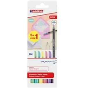 edding Feutres de coloriage fin classiques 6 pcs Multicolore 1200