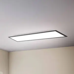 Comparateur de prix : B.K.LICHT Plafonnier LED 1m Panneau LED Panel 4.000K 22W 2.200lm cadre noir bureau chambre