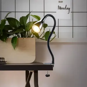 B.k.licht - Lampe à pince led dimmable noir - Lampe de bureau led à pi...Vendu parluminaire