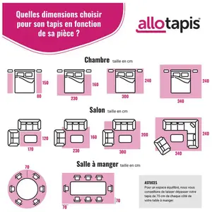 DELADECO Tapis de salon en coton gris 60x90 cm pas cher