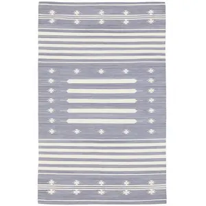 Novatrend Tapis de salon en coton gris 140x200 cm pas cher