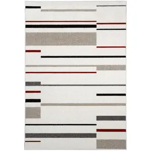 Novatrend Tapis de salon moderne Blanc 060x120 cm pas cher