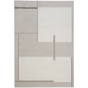 DELADECO Tapis de salon moderne Beige 120x170 cm pas cher