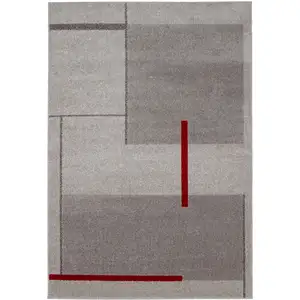 Novatrend Tapis de salon moderne Gris 200x290 cm pas cher