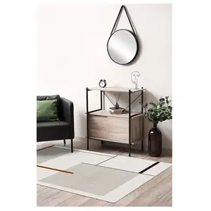 DELADECO Tapis de salon moderne Blanc 120x170 cm pas cher