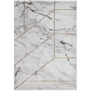 DELADECO Tapis de salon moderne tissé plat Gris 160x230 cm pas cher