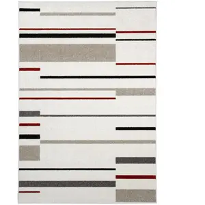 DELADECO Tapis de salon moderne Blanc 120x170 cm pas cher