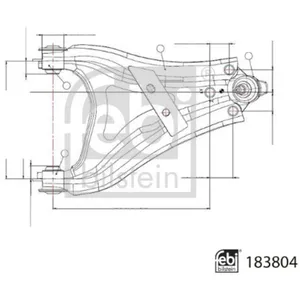 Bras de suspension FEBI BILSTEIN 183804 Essieu avant, droite, pas cher