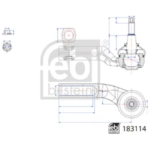 FEBI BILSTEIN Rotule de direction pour FORD: Focus & G.M.E.: Rascal (Ref: 183114) pas cher