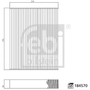 Filtre d'habitacle (filtre à pollen) FEBI BILSTEIN 184570 pas cher