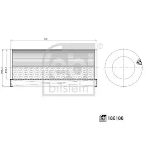 FEBI BILSTEIN Filtre à air pour MERCEDES-BENZ: MARCO POLO, Vito, Classe V (Ref: 186188) pas cher