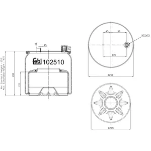 Soufflet à air, suspension pneumatique FEBI BILSTEIN 102510 pas cher
