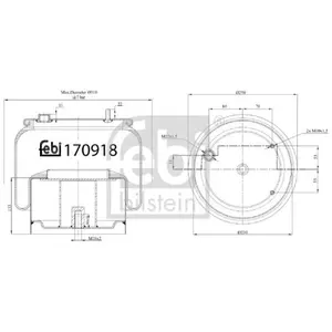 Comparateur de prix : Soufflet à air, suspension pneumatique FEBI BILSTEIN 170918