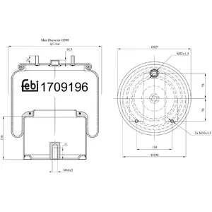 Soufflet à air, suspension pneumatique FEBI BILSTEIN 170919 pas cher