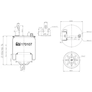 Comparateur de prix : Soufflet à air, suspension pneumatique FEBI BILSTEIN 170107