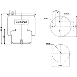 Soufflet à air, suspension pneumatique FEBI BILSTEIN 20889