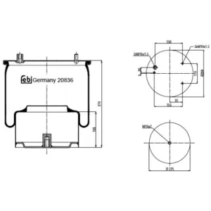 Soufflet à air, suspension pneumatique FEBI BILSTEIN 20836 pas cher