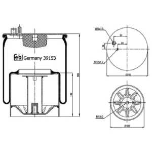 Soufflet à air, suspension pneumatique FEBI BILSTEIN 39153 pas cher
