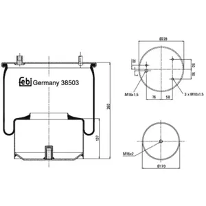 Soufflet à air, suspension pneumatique FEBI BILSTEIN 38503 pas cher