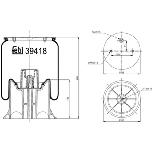 Soufflet à air, suspension pneumatique FEBI BILSTEIN 39418 pas cher