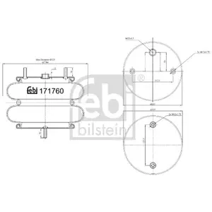 Soufflet à air, suspension pneumatique FEBI BILSTEIN 171760 pas cher