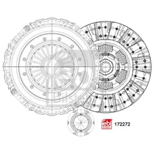 Kit D'Embrayage 172272 Febi Daf Febi 172272 pas cher