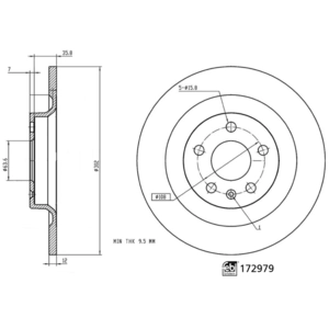 Disque de frein FEBI BILSTEIN 172979 arrière, plein, 1 pièce pas cher