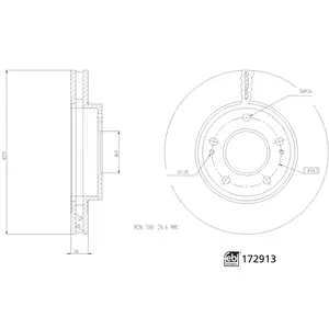 FEBI BILSTEIN Disques de frein pour MITSUBISHI: L200 (Ref: 172913) pas cher