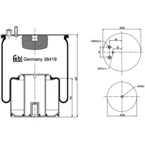 Soufflet à air, suspension pneumatique FEBI BILSTEIN 38419 pas cher