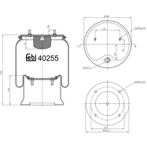 Soufflet à air, suspension pneumatique FEBI BILSTEIN 40255 pas cher