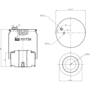 Soufflet à air, suspension pneumatique FEBI BILSTEIN 101739 pas cher
