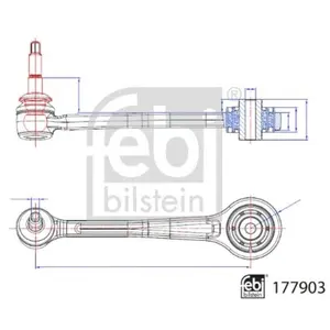 Bras de suspension FEBI BILSTEIN 177903 essieu arrière, droite, avant pas cher