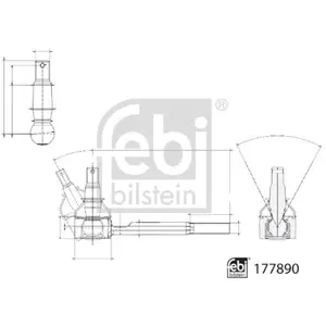 FEBI BILSTEIN Rotule de direction pour JAGUAR: XK, XJ (Ref: 177890) pas cher