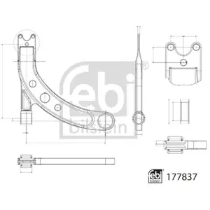 Bras de suspension FEBI BILSTEIN 177837 Essieu avant, droite, avant pas cher