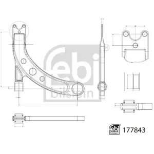 Bras de liaison, suspension de roue 177843 FEBI 177843 pas cher
