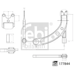 Bras de liaison, suspension de roue 177844 FEBI 177844 pas cher