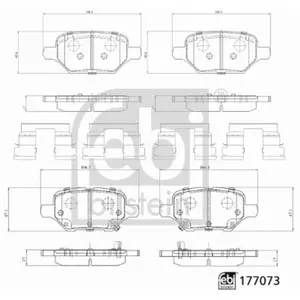 Kit de plaquettes de frein, frein à disque 177073 FEBI 177073 pas cher