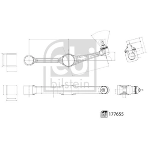 Bras de suspension FEBI BILSTEIN 177655 Essieu avant, droite, arrière pas cher