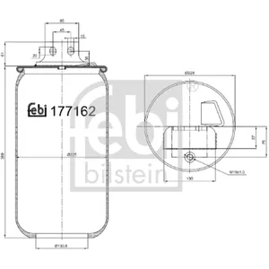 Soufflet à air, suspension pneumatique FEBI BILSTEIN 177162 pas cher