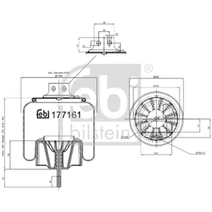 Soufflet à air, suspension pneumatique FEBI BILSTEIN 177161 pas cher