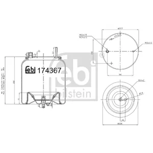 Soufflet à air, suspension pneumatique FEBI BILSTEIN 174367