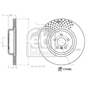 FEBI BILSTEIN Disques de frein pour BMW: Série 7, X5, X4 (Ref: 175486) pas cher