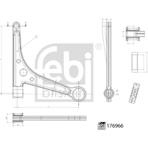 Bras de suspension FEBI BILSTEIN 176966 essieu avant, gauche, avant