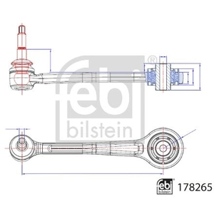 Bras de suspension FEBI BILSTEIN 178265 essieu arrière, gauche, avant pas cher