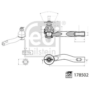 FEBI BILSTEIN Rotule de direction pour TOYOTA: Corolla, Aygo, C-HR & SUZUKI: Swace (Ref: 178502) pas cher