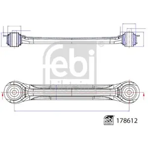 Bras de suspension FEBI BILSTEIN 178612 essieu arrière, gauche, droite, arrière pas cher