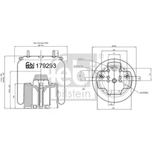 Soufflet à air, suspension pneumatique FEBI BILSTEIN 179293 pas cher