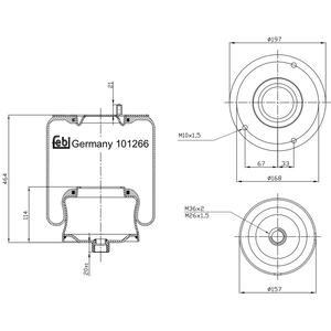 FEBI BILSTEIN Soufflet à air, suspension pneumatique (Ref: 101266) pas cher
