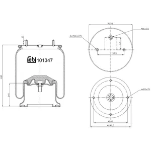 Comparateur de prix : Soufflet à air, suspension pneumatique FEBI BILSTEIN 101347